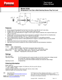 Thumbnail of document Data Sheet - 6249 Minigrabber Test Clip to Multi Stacking Banana Plug